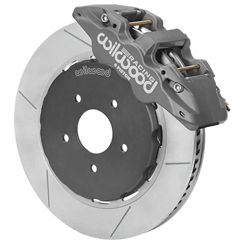 Wilwood Aero6 Race Front Big Brake Kit 14In Gt Slotted 94-04 Mustang - Type Iii Ano Grey Calipers 1