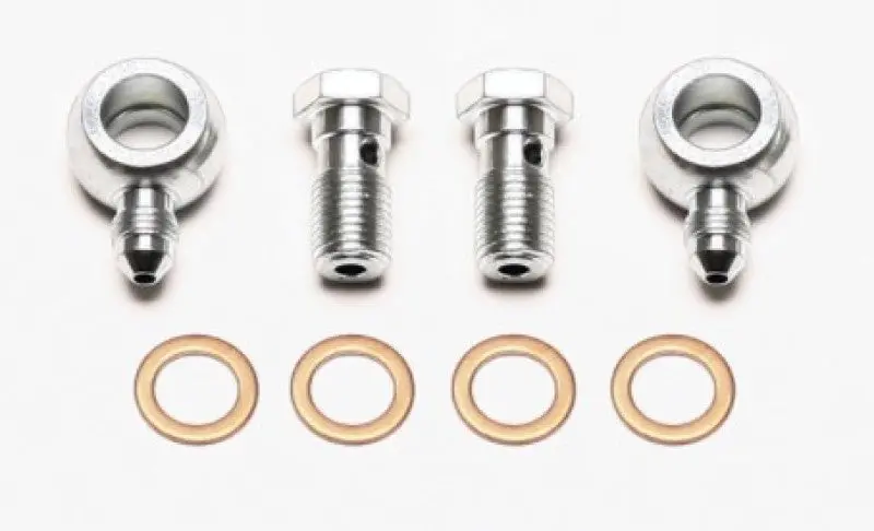 Wilwood Banjo Fitting Kit -3 Male To 7/16 Banjo Bolts & Crush Washers (2 Qty) 1