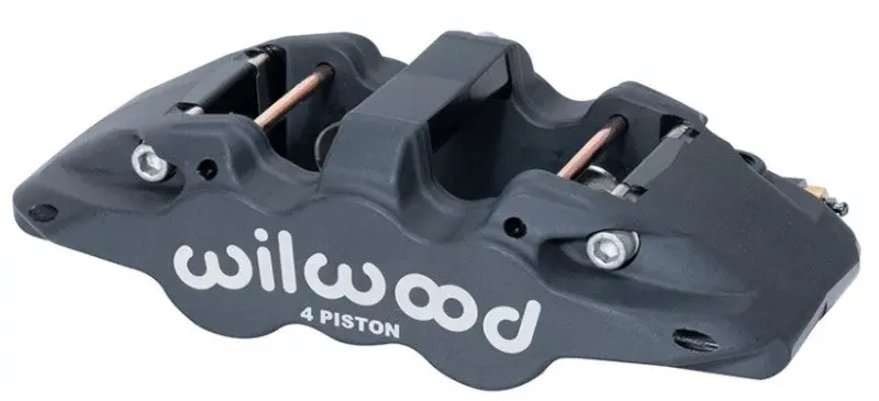 Wilwood Caliper-Aero4-L/H - Black Anodize 1.88/1.62In Pistons 1.25In Disc 1