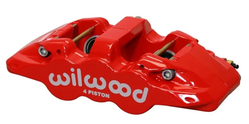 Wilwood Caliper-Aero4 - Red 1.12/1.12In Pistons 0.81In Disc 1