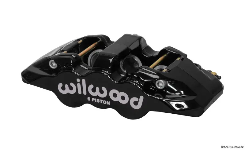 Wilwood Caliper-Aero6-L/H - Black 1.62/1.12/1.12In Pistons 1.25In Disc 1
