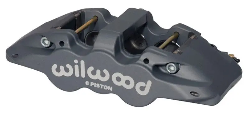 Wilwood Caliper-Aero6-L/H - Black Anodize (.80 Thk Pad) 1.62/1.12/1.12In Pistons 1.25In Disc 1