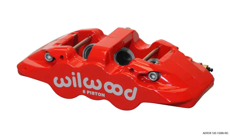 Wilwood Caliper-Aero6-L/H - Red 1.62/1.12/1.12In Pistons 1.25In Disc 1