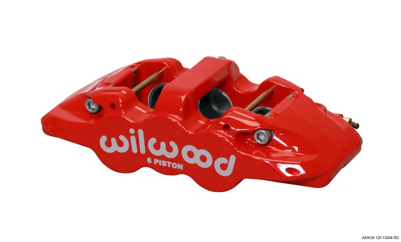 Wilwood Caliper-Aero6-L/H - Red 1.75/1.38/1.38In Pistons 1.25In Disc 1