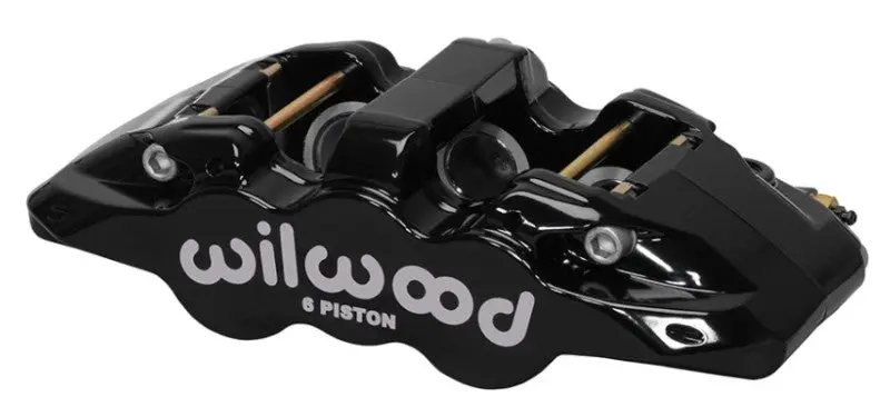 Wilwood Caliper-Aero6-R/H - Black 1.62/1.12/1.12In Pistons 1.25In Disc 1