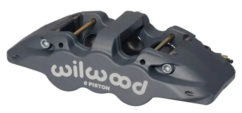 Wilwood Caliper-Aero6-R/H - Black Anodize (.80 Thk Pad) 1.62/1.12/1.12In Pistons 1.25In Disc 1