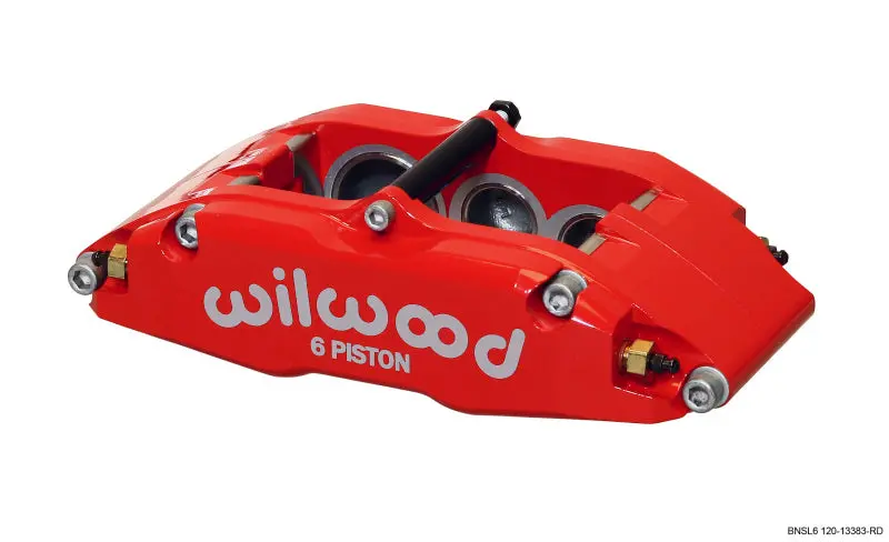 Wilwood Caliper-Bnsl6-Rh-Red 1.62/1.12/1.12In Pistons 1.10In Disc 1