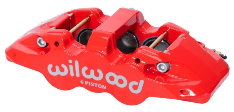 Wilwood Caliper-Forged Dynalite W/Dust Seal-Red 4.04In Pistons, 1.25In Disc, 1