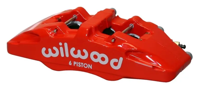 Wilwood Caliper-Forged Dynapro 6 5.25In Mount-Red-L/H 1.38/1.00/1.00In Pistons .81In Disc 1