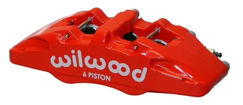Wilwood Caliper-Forged Dynapro 6 5.25In Mount-Red-L/H 1.62/1.12/1.12In Pistons 1.10In Disc 1