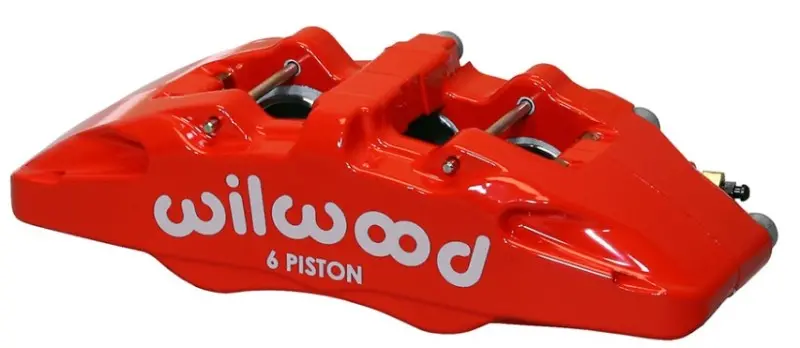 Wilwood Caliper-Forged Dynapro 6 5.25In Mount-Red-L/H 1.62/1.38In/1.38In Pistons .81In Disc 1