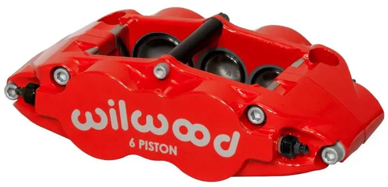 Wilwood Caliper-Forged Narrow Superlite 6R-R/H 1.75/1.25/1.25In Pistons 1.10In Rotor - Red 1