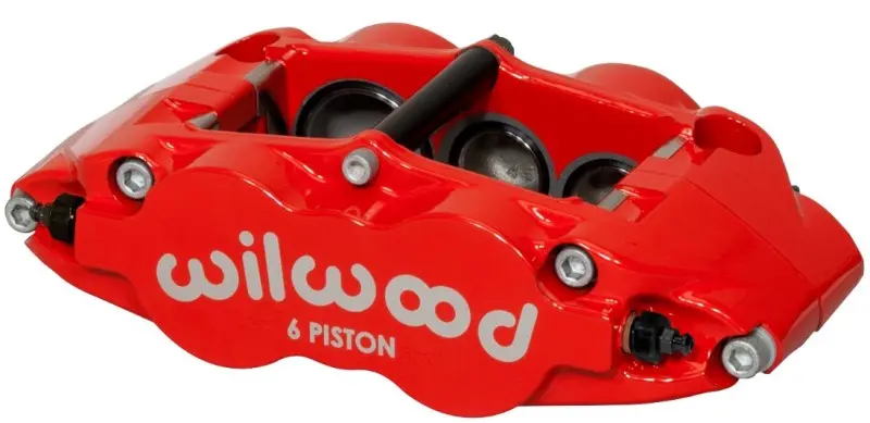 Wilwood Caliper-Forged Narrow Superlite 6R-R/H 1.75/1.25In/1.25In Pistons 1.25In Rotor - Red 1