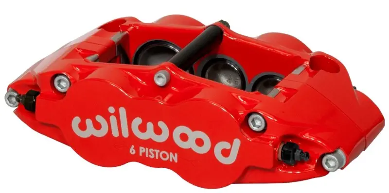 Wilwood Caliper-Narrow Superlite 6R-Lh - Red 1.62/1.12/1.12In Pistons 1.10In Disc 1