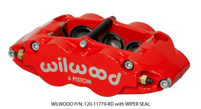 Wilwood Caliper-Narrow Superlite 6R-Lh - Red 1.62/1.12/1.12In Pistons 1.25In Disc 1