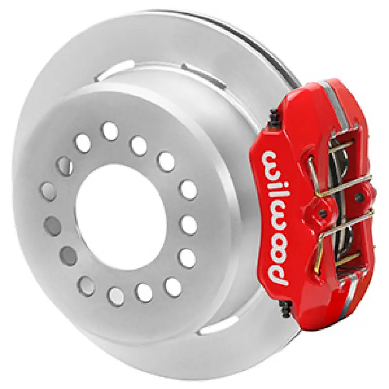 Wilwood Chevrolet 7-5/8In Rear Axle Dynapro Disc Brake Kit 11In Rotor -Red Caliper 1