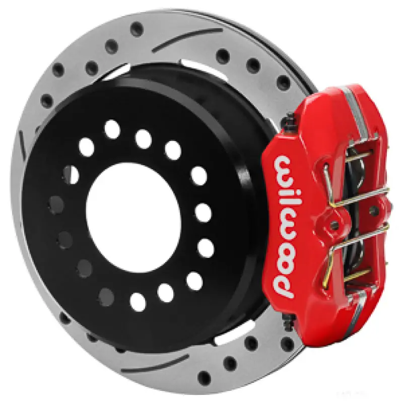 Wilwood Chevy Monte Carlo Forged 4 Piston Dynapro Red Caliper Hp32 Vv D&S Rotor - 11.00X0.81 2