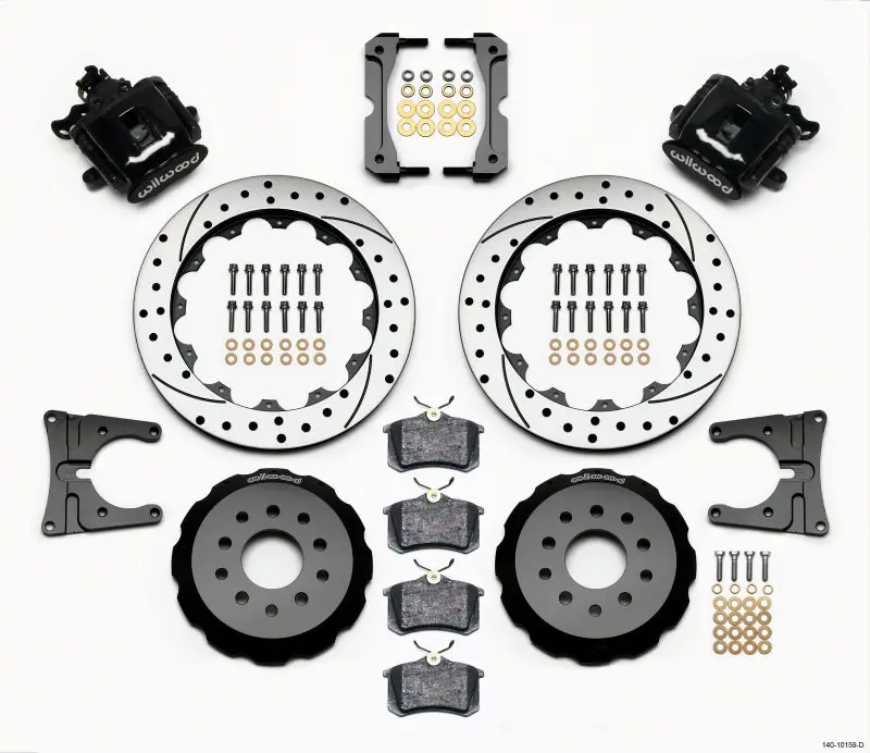 Wilwood Combination Parking Brake Rear Kit 12.88In Drilled 2005-2014 Mustang 1