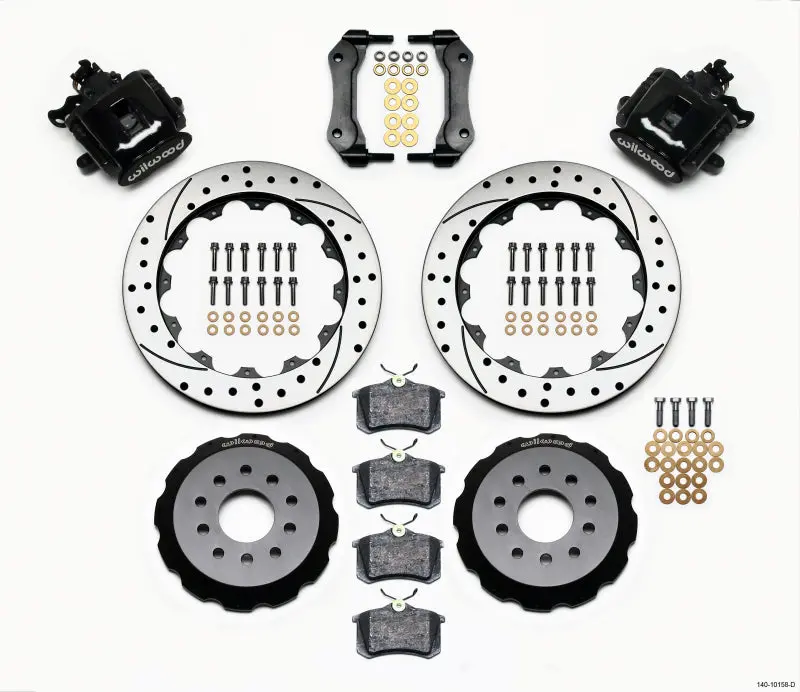 Wilwood Combination Parking Brake Rear Kit 12.88In Drilled Mustang 94-04 1