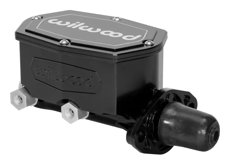Wilwood Compact Tandem Master Cylinder - 1.12In Bore - W/Pushrod (Black) 1