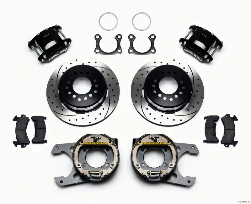 Wilwood D154 P/S Park Brake Kit Drilled Big Ford 2.36In Offset 1