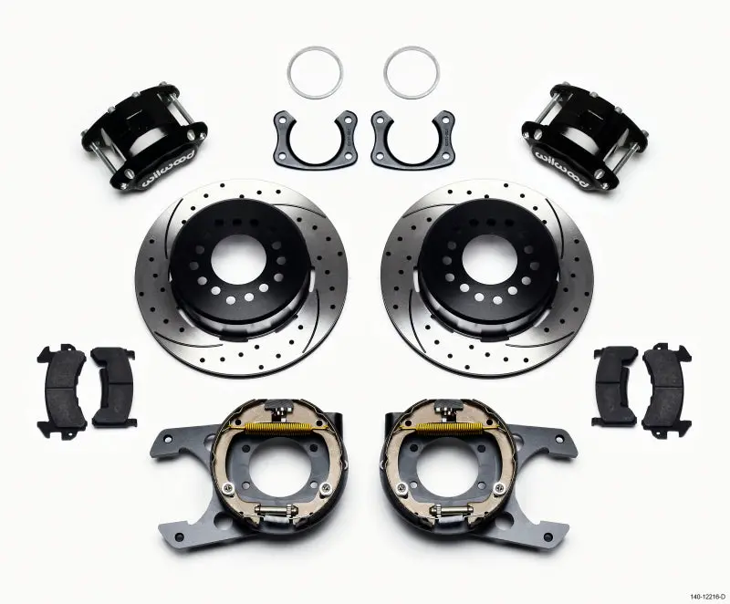 Wilwood D154 P/S Park Brake Kit Drilled Big Ford New Style 2.36In Offset 1