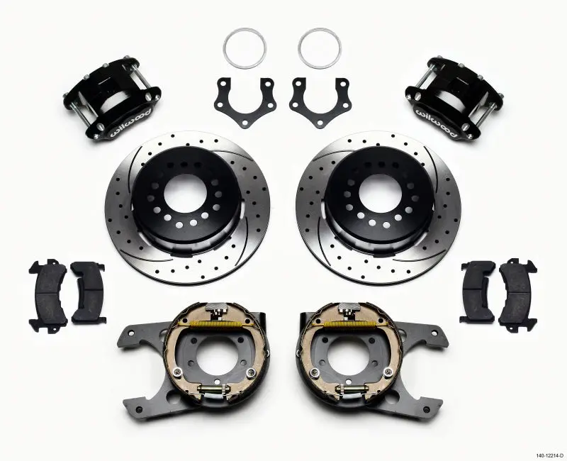 Wilwood D154 P/S Park Brake Kit Drilled Mopar/Dana 2.36In Off W/Snap Ring Bearing 1