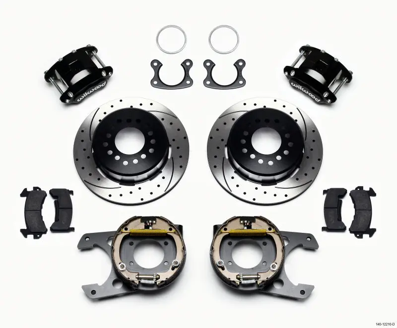 Wilwood D154 P/S Park Brake Kit Drilled Small Ford 2.66In Offset 1
