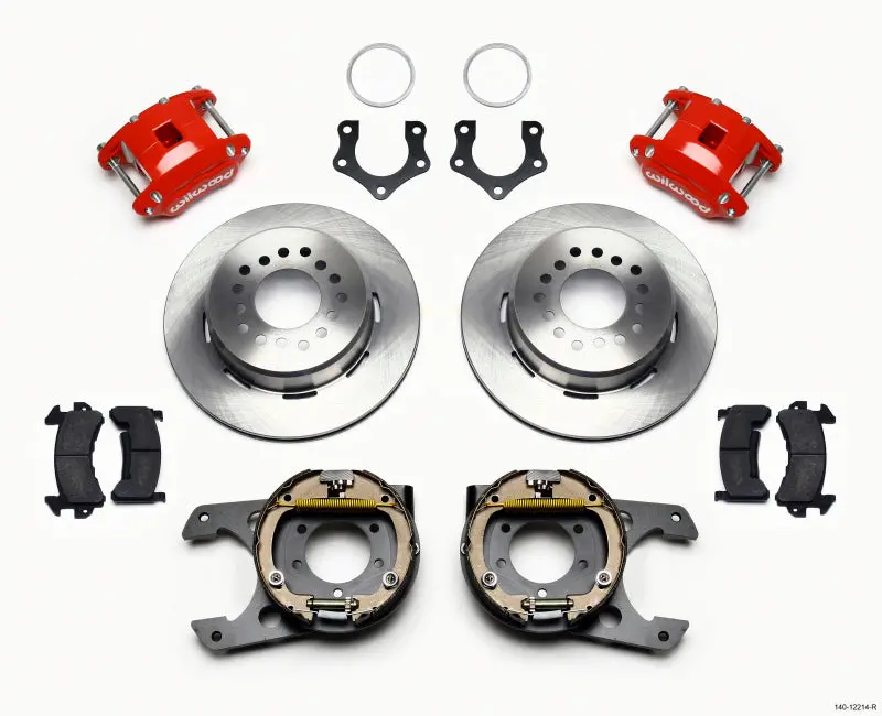 Wilwood D154 P/S Park Brake Kit Red Mopar/Dana 2.36In Off W/Snap Ring Bearing 1