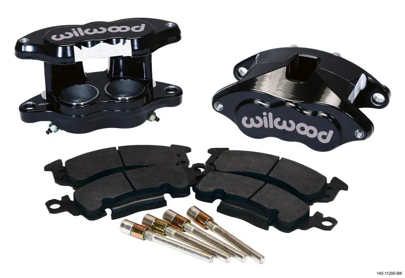 Wilwood D52 Front Caliper Kit - Black Powder 2.00 / 2.00In Piston 1.28In Rotor 1