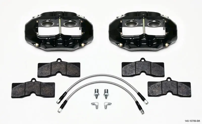 Wilwood D8-4 Front Caliper Kit Black Corvette C2 / C3 65-82 1