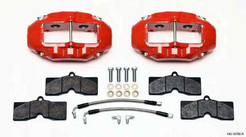 Wilwood D8-4 Rear Caliper Kit Red Corvette C2 / C3 65-82 1