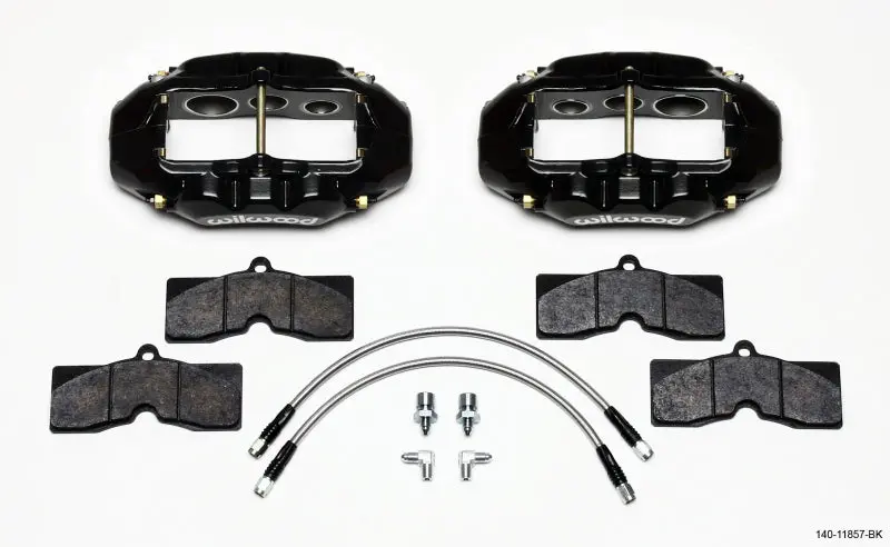 Wilwood D8-6 Front Caliper Kit Black Corvette C2 / C3 65-82 1