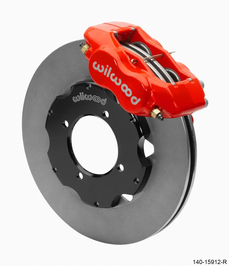 Wilwood Dynalite Front Big Brake Kit 11.00In Ulhp-30 Vane Plain Face Rotors - Red 1