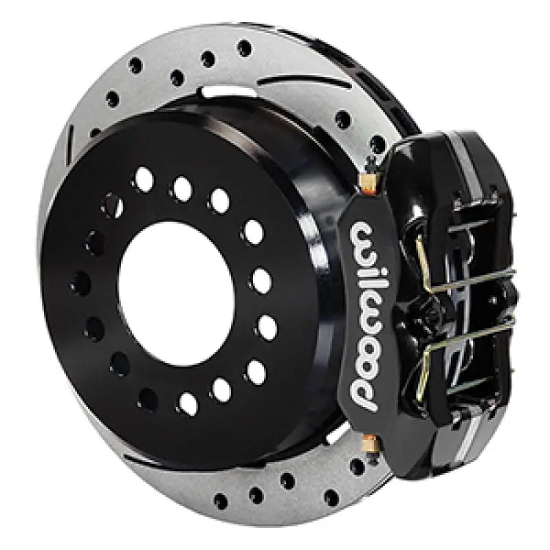 Wilwood Dynapro 12 Bolt Low-Pro Rear Kit W/ E-Brake 11In Drilled & Slotted / 2.75-2.81In Off - Black 1