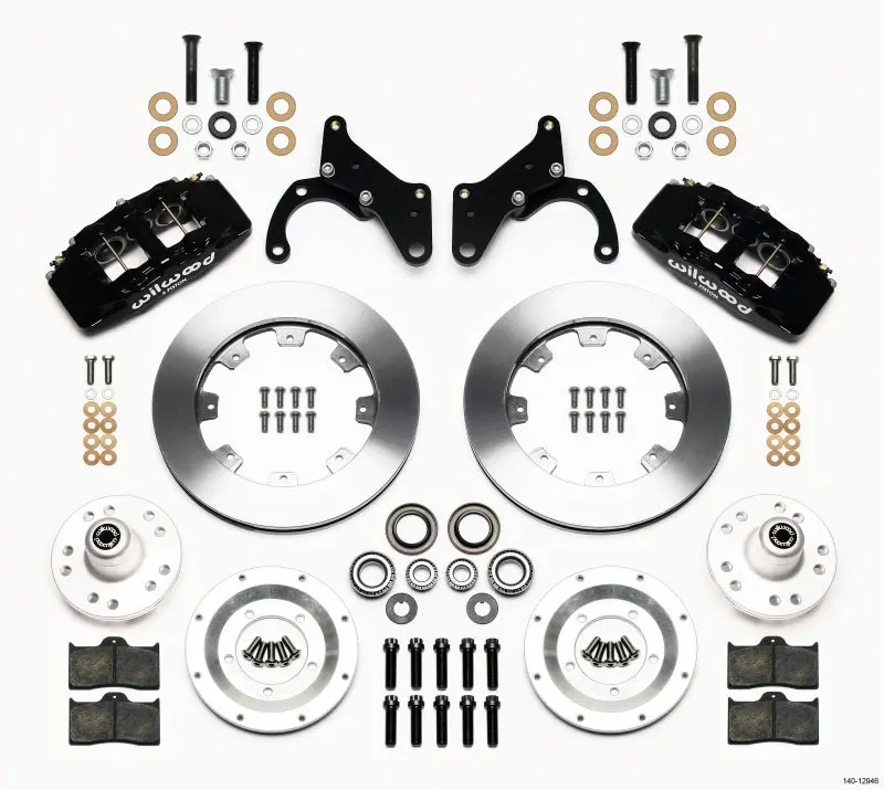 Wilwood Dynapro 6 Front Hub Kit 12.19In 69-70 Impala Drum/Disc 69-82 Vette 1