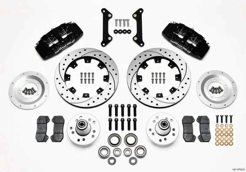 Wilwood Dynapro 6 Front Hub Kit 12.19In Drilled 70-78 Camaro 1