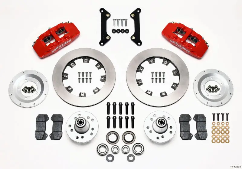 Wilwood Dynapro 6 Front Hub Kit 12.19In Red 70-78 Camaro 1