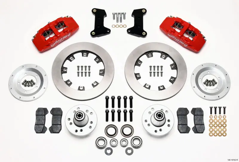 Wilwood Dynapro 6 Front Hub Kit 12.19In Red 74-80 Pinto/Mustang Ii Disc Spindle Only 1