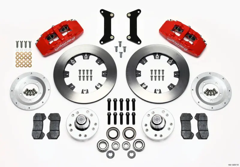 Wilwood Dynapro 6 Front Hub Kit 12.19In Red 79-87 Gm G Body 1