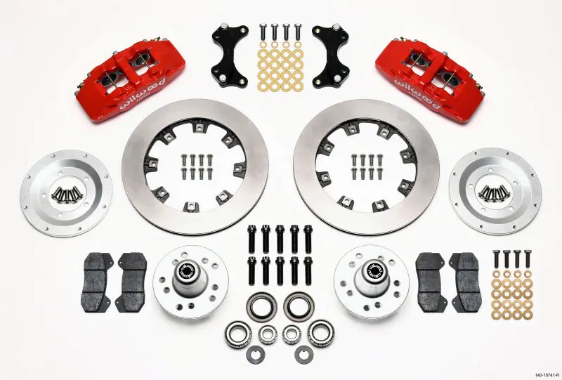 Wilwood Dynapro 6 Front Hub Kit 12.19In Red Wwe Prospindle 1