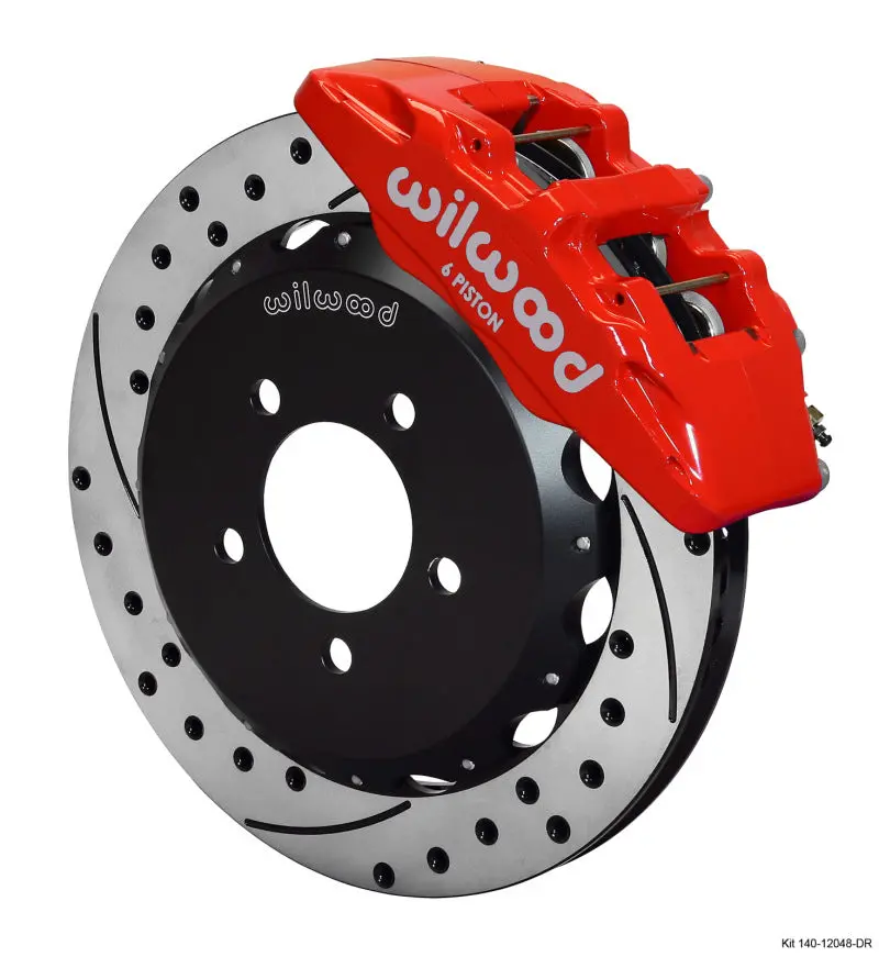 Wilwood Dynapro 6 Front Kit 12.88 X 1.00 Drilled Red 1