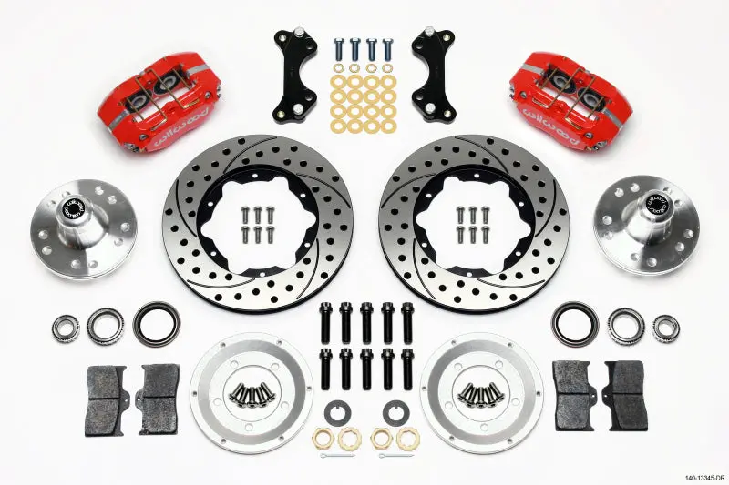 Wilwood Dynapro Dust-Boot Front Kit 11.00In Drilled-Red Wwe Prospindle 1
