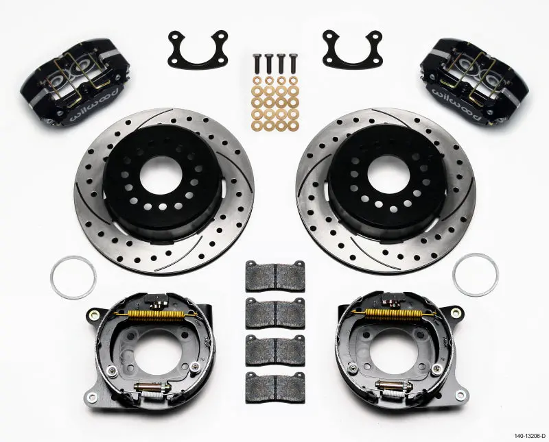 Wilwood Dynapro Dust-Boot P/S Park Brake Kit Drilled Small Ford 2.50In Offset 1