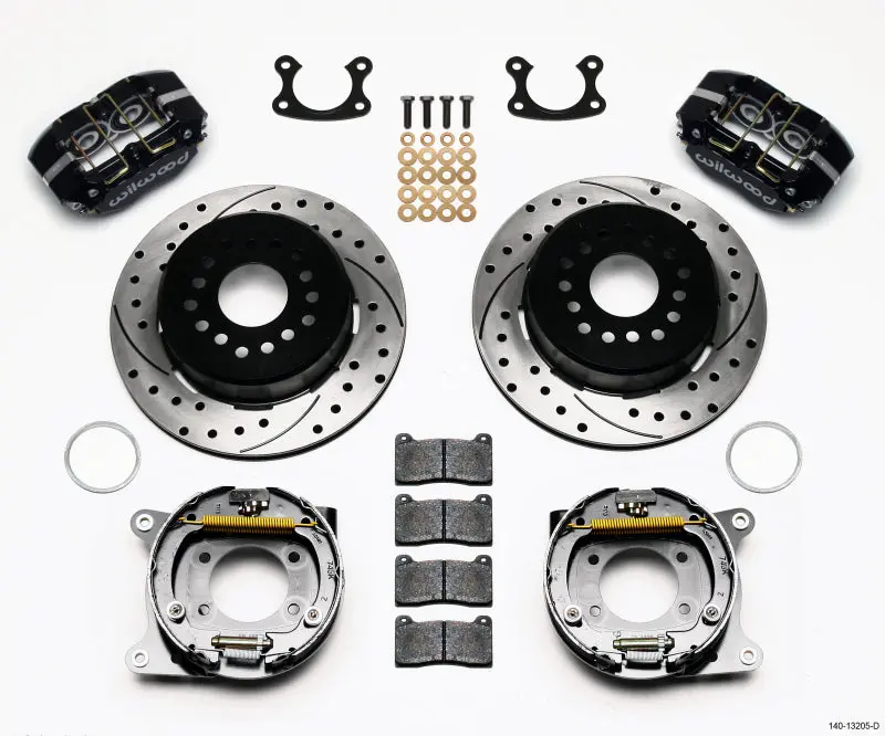 Wilwood Dynapro Dust-Boot P/S Park Brake Kit Drilled Small Ford 2.66In Offset 1