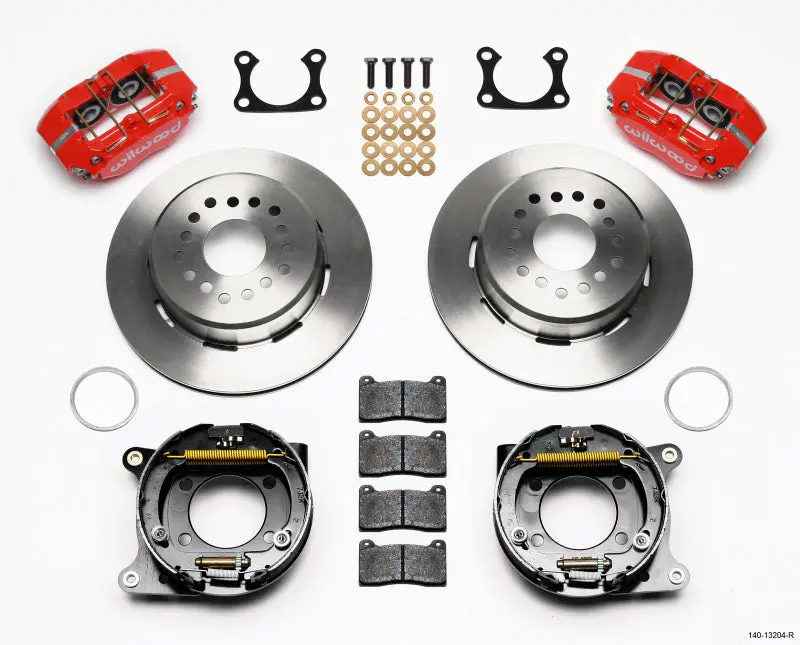 Wilwood Dynapro Dust-Boot P/S Park Brake Kit Red Big Ford 2.36In Offset 1