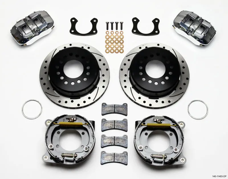 Wilwood Dynapro Low-Profile 11.00In P-Brake Kit Drill-Pol Small Ford 2.50In Offset 1