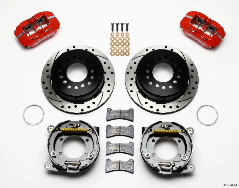 Wilwood Dynapro Low-Profile 11.00In P-Brake Kit Drill-Red 93-97 Camaro/Firebird 2.75In Offset 1