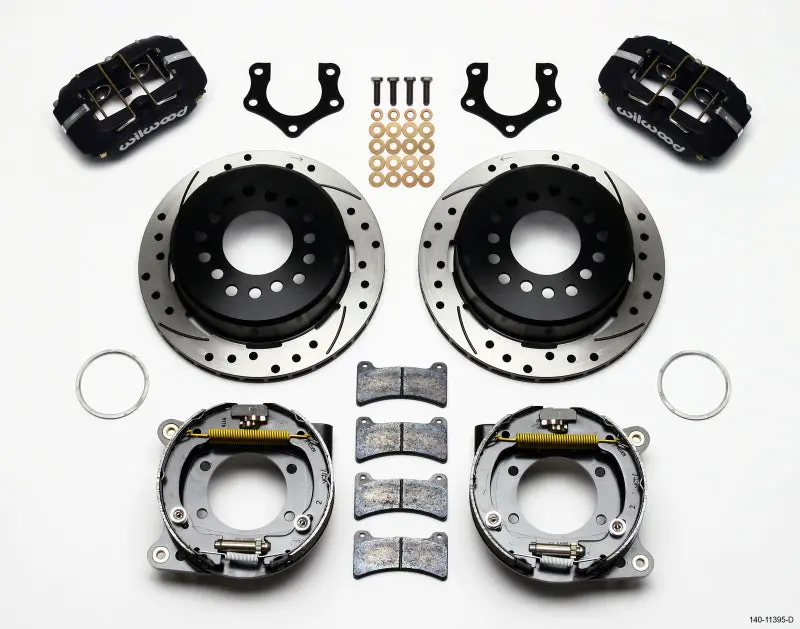 Wilwood Dynapro Low-Profile 11.00In P-Brake Kit Drilled Mopar/Dana 2.36In Off W/Snap Ring Bearing 1