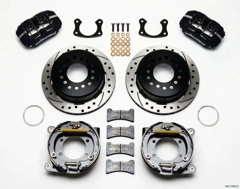 Wilwood Dynapro Low-Profile 11.00In P-Brake Kit Drilled New Big Ford 2.50In Off Staggered Mount 1